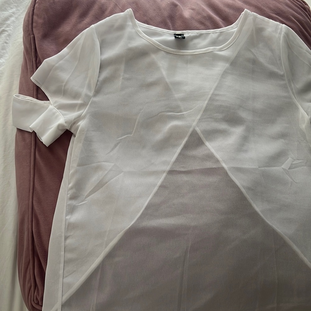 Sheer White Blouse